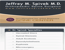 Tablet Screenshot of jeffreyspivakmd.com